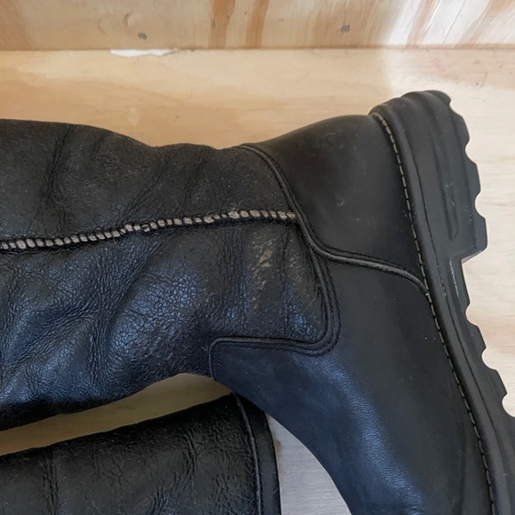 Ugg Australia Brown Leather Pull On Tall Boots - Picture 11 of 16